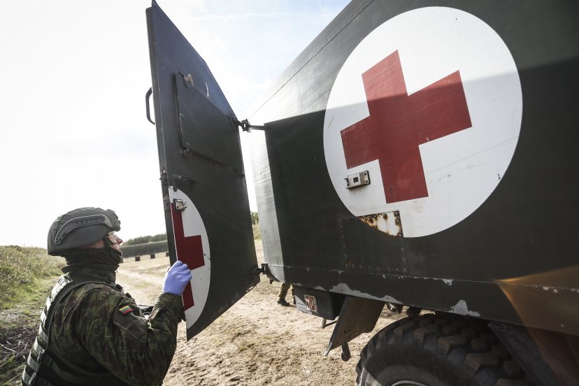 Military medics will treat COVID-19 positive, isolated soldiers of the NATO enhanced Forward...