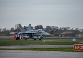 Spanish Air Force detachment fighter aircraft landed at Šiauliai Airbase to lead the NATO Air... - 2