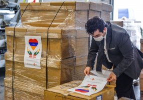 Lietuvos karinių oro pajėgų orlaivis „Spartan” išskraidino humanitarinę pagalbą Armėnijai,... - 2