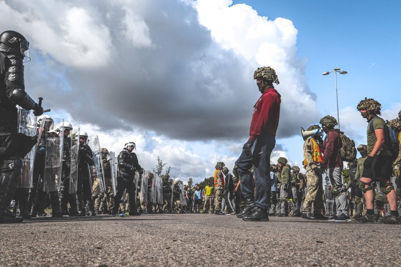 Karinių pratybų „Karaliaus kirtis 2020“ metu bendri karių ir policininkų veiksmai 