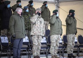 Rukloje – NATO Priešakinių pajėgų kovinės grupės Lietuvoje vadovybės pasikeitimas - 1