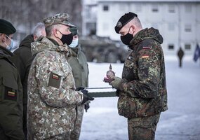Rukloje – NATO Priešakinių pajėgų kovinės grupės Lietuvoje vadovybės pasikeitimas - 3