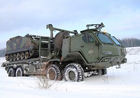 Sunkvežimio SISU vairavimas žiemą - 1