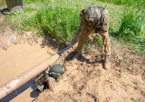Gedimino štabo bataliono jaunieji kariai siekė užsitarnauti teisę nešioti beretes su Gedimino... - 10