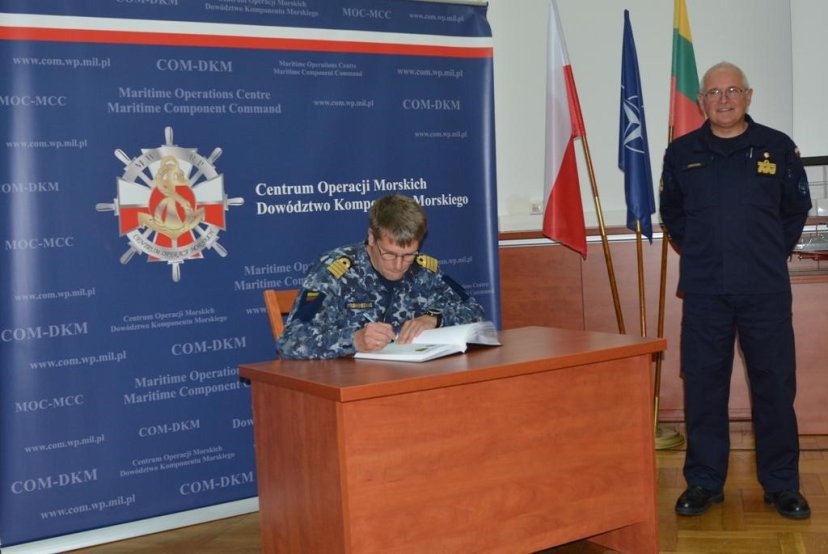Lietuvos karinių jūrų pajėgų vadas lankėsi Lenkijoje