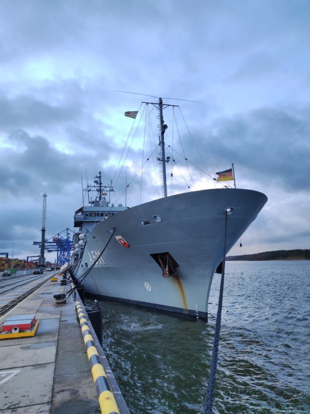 Standing NATO Mine Countermeasures Group 1 on a port visit to Klaipėda