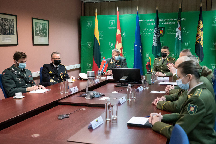 Three NATO army commanders on a visit in Lithuania
