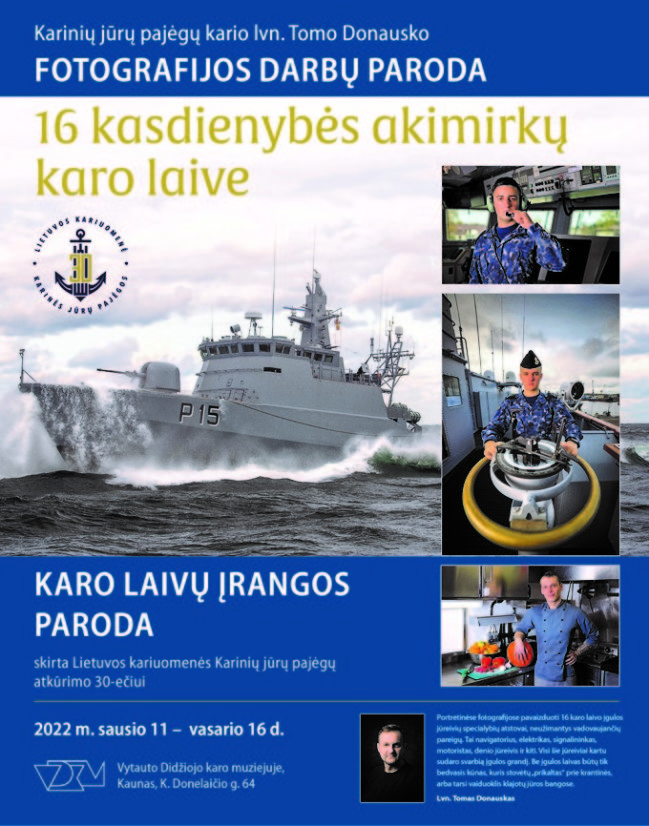 Išskirtine fotografijų paroda pradedamas Karinių jūrų pajėgų atkūrimo minėjimo ciklas