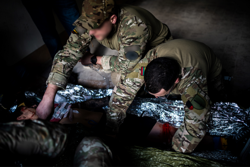 Special Operations Forces troops trained administering medical aid in austere conditions 