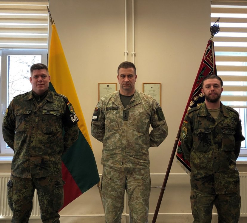 Su NATO Priešakinių pajėgų bataliono Karo policijos provost maršalu aptarti bendri darbai