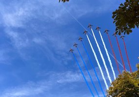Bastilijos paėmimo dienos kariniame parade kolonos priešakyje žygiavo Garbės sargybos kuopos kariai - 3