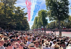 Lithuania's Honor Guard Company at the front of Bastille Day parade - 3