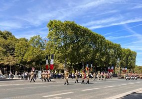 Lithuania's Honor Guard Company at the front of Bastille Day parade - 4