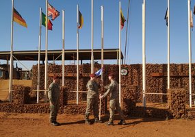 NDVF troops fly Lithuanian flag in Mali - 2