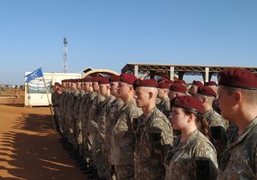 NDVF troops fly Lithuanian flag in Mali - 4