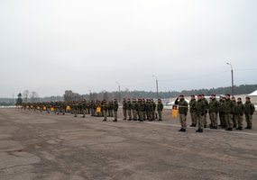 Naujai paskirtam KASP Dainavos apygardos 1-osios rinktinės vadui įteikta kovinė vėliava - 1