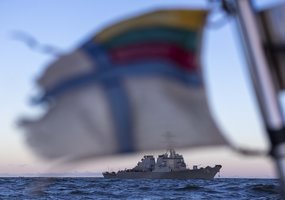  Į Klaipėdą atplaukė JAV karinio laivyno raketinis kovos laivas - 1