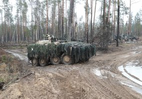 Pilnos sudėties NATO priešakinių pajėgų kovinė grupė treniruojasi pratybose „Rising bull“ - 2
