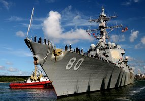 Į Klaipėdos uostą atplaukė Jungtinių Amerikos Valstijų raketinis kovos laivas - 1