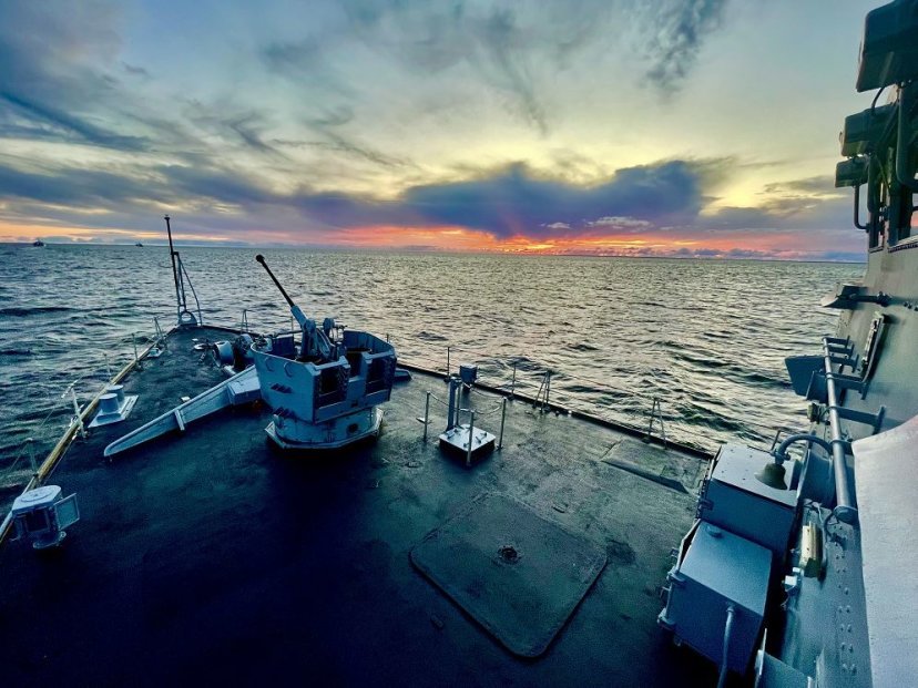 LNS Aukštaitis and LNS Skalvis trained at Exercise Northern Coasts 2023