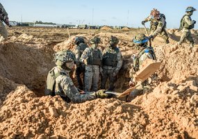 Fotogalerija: gynybos operacija tarptautinių pratybų „Geležinis vilkas 2023-2“ metu  - 3