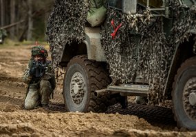 Fotogalerija: gynybos operacija tarptautinių pratybų „Geležinis vilkas 2023-2“ metu  - 8