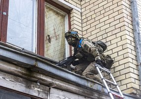 Tarnybą Inžinerijos batalione atliekantys NPPKT kariai treniravosi Kauno mieste - 3