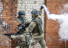 Tarnybą Inžinerijos batalione atliekantys NPPKT kariai treniravosi Kauno mieste - 6