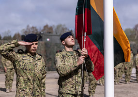 Vėliavos pakėlimo ceremonija atidaryta Portugalijos kariuomenės rotacinių pajėgų stovykla - 3