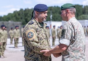 Išlydėti tarnybą Lietuvoje baigę septintojo Portugalijos rotacinių pajėgų kontingento kariai - 2