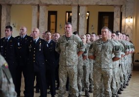 Karinių oro pajėgų Oro erdvės stebėjimo ir kontrolės valdyba paminėjo kovinės vėliavos įteikimo... - 5