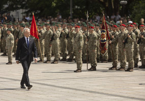 Color Guards of the Lithuanian armed forces saluted the President - 13