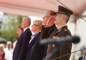 Color Guards of the Lithuanian armed forces saluted the President - 14
