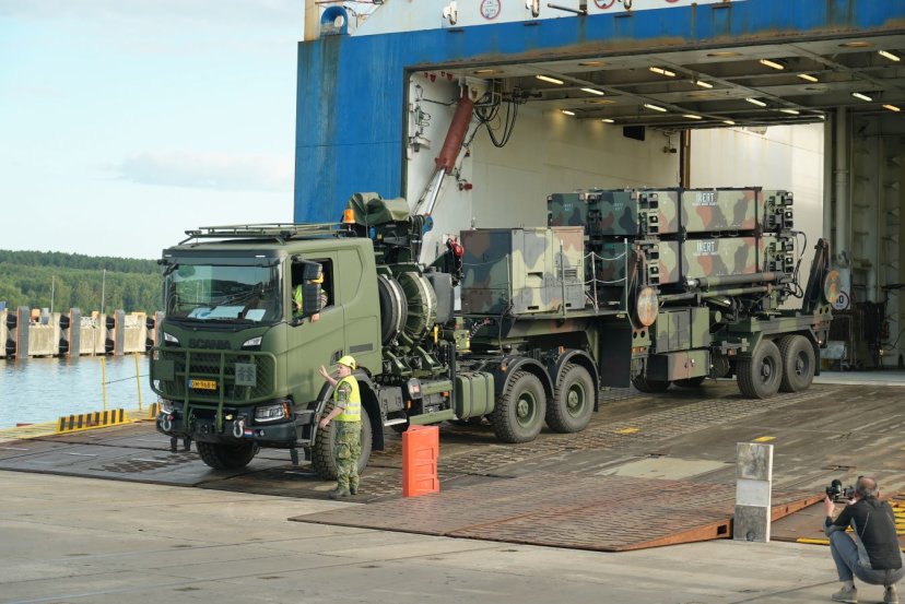 The Patriot long-range air defence system deployed in Lithuania