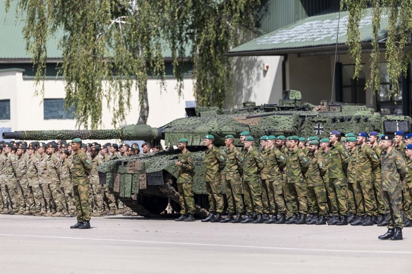 New rotation of the NATO enhanced Forward Presence Battalion Battle Group begins tour of duty in...
