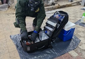 Pratybų metu Slovakijoje Inžinerijos bataliono kariai dirbo su tikromis kovinėmis nuodingosiomis... - 4