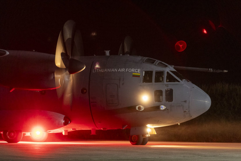 Lithuanian Armed Forces aircraft successfully touched down in Šiauliai with Lithuanian and...
