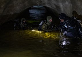 Užlietame Kauno tvirtovės forte vyko narų-išminuotojų pratybos - 2