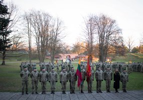 Kristupo Radvilos Perkūno batalionui įteikta kovinė vėliava - 7