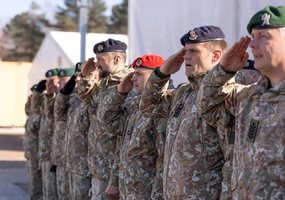 Kairių poligone iškelta Portugalijos rotacinių pajėgų vėliava  - 2
