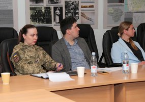 A delegation from Ukraine were learning about personnel welfare at the Lithuanian Land Force HQ - 1