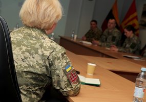 A delegation from Ukraine were learning about personnel welfare at the Lithuanian Land Force HQ - 2