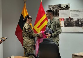 A delegation from Ukraine were learning about personnel welfare at the Lithuanian Land Force HQ - 3