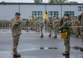 Vadų pasikeitimo ceremonija Algirdo batalione: perduota vėliava ir atsakomybė  - 7