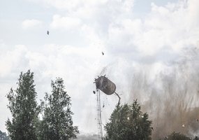 Pulkininko Juozo Vitkaus inžinerijos bataliono išminuotojai susprogdino apleistą vandens bokštą - 5