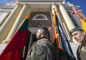 Historic moment: The Lithuanian Armed Forces’ 1st Division has been presented with its flag and... - 2