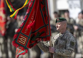 Historic moment: The Lithuanian Armed Forces’ 1st Division has been presented with its flag and... - 6