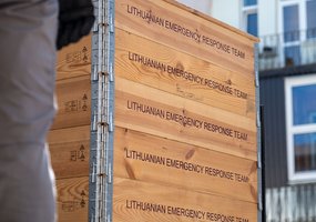 Lietuvos kariuomenė išgabeno Venesuelai skirtą pagalbos krovinį - 1