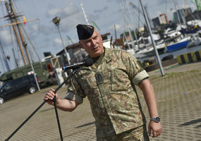 Naujuoju Karinių jūrų pajėgų Karo laivų flotilės vadu inauguruotas komandoras Remigijus Zabiela - 5