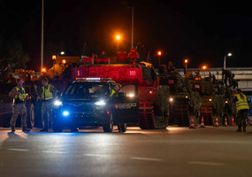 Deployment Exercise to Test Ground Force Movement: German Tanks and Other Military Vehicles to... - 7